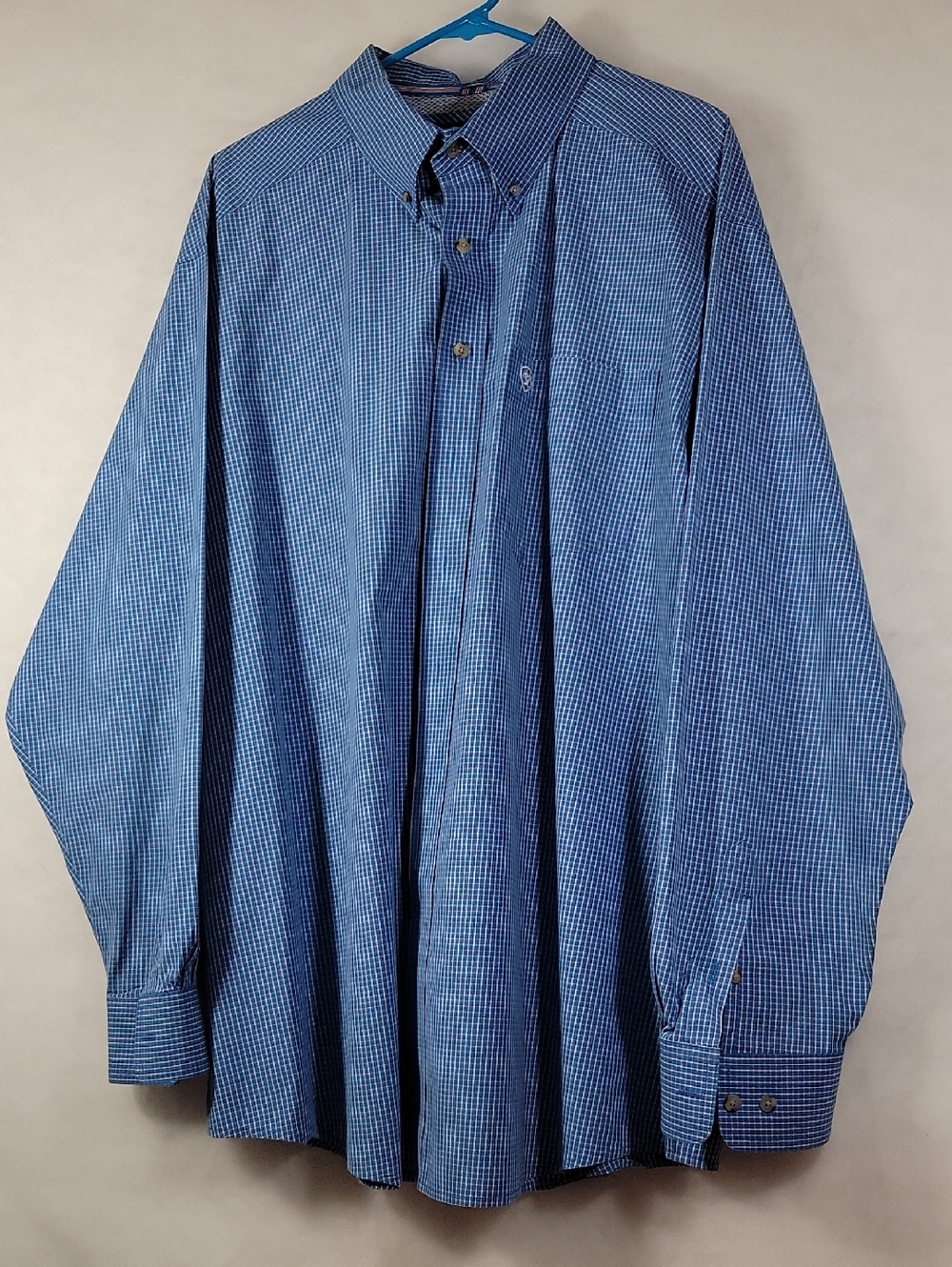 Ariat Blue and Red Checked Work Shirt - Pro Series Size XXL/TTG